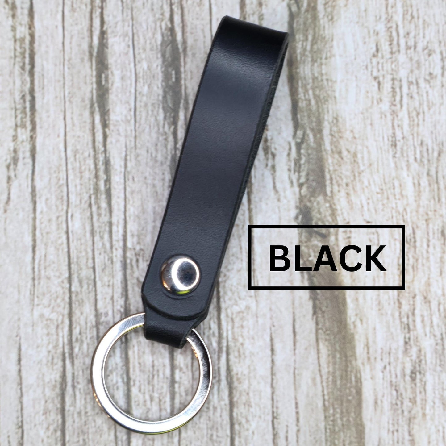 Minimalist Personalized Italian Leather Keychain