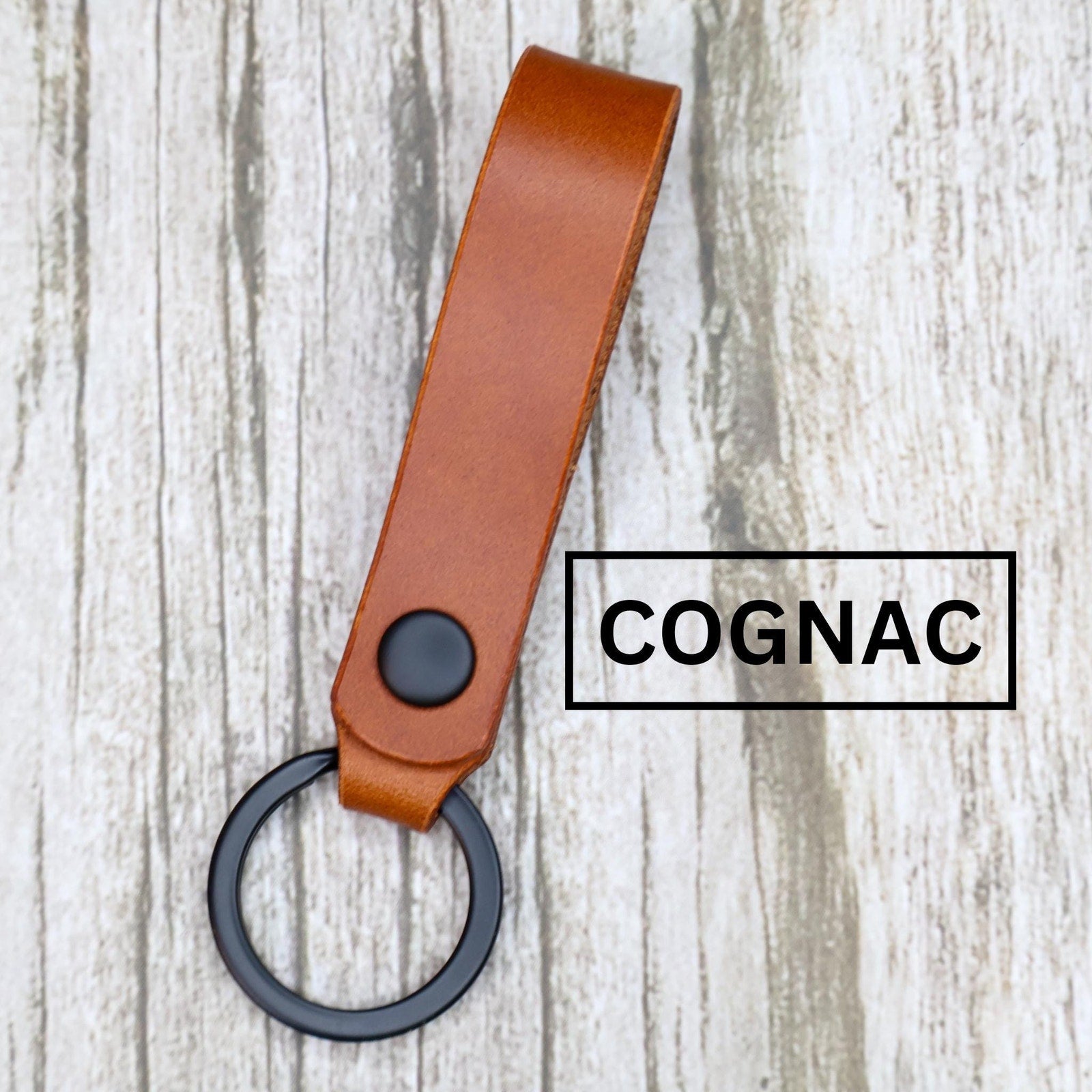 Minimalist Personalized Italian Leather Keychain