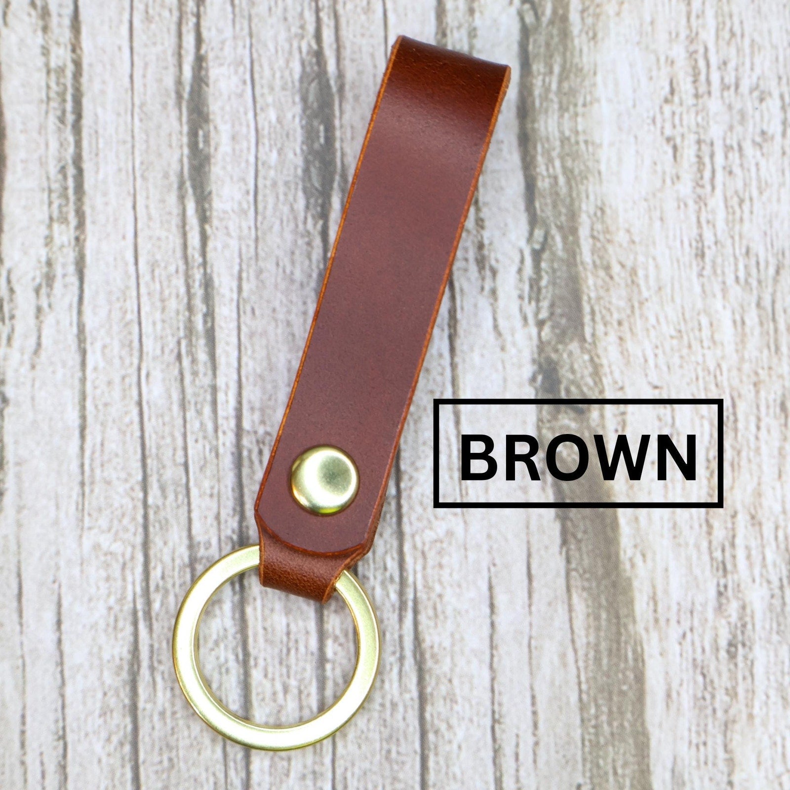 Minimalist Personalized Italian Leather Keychain