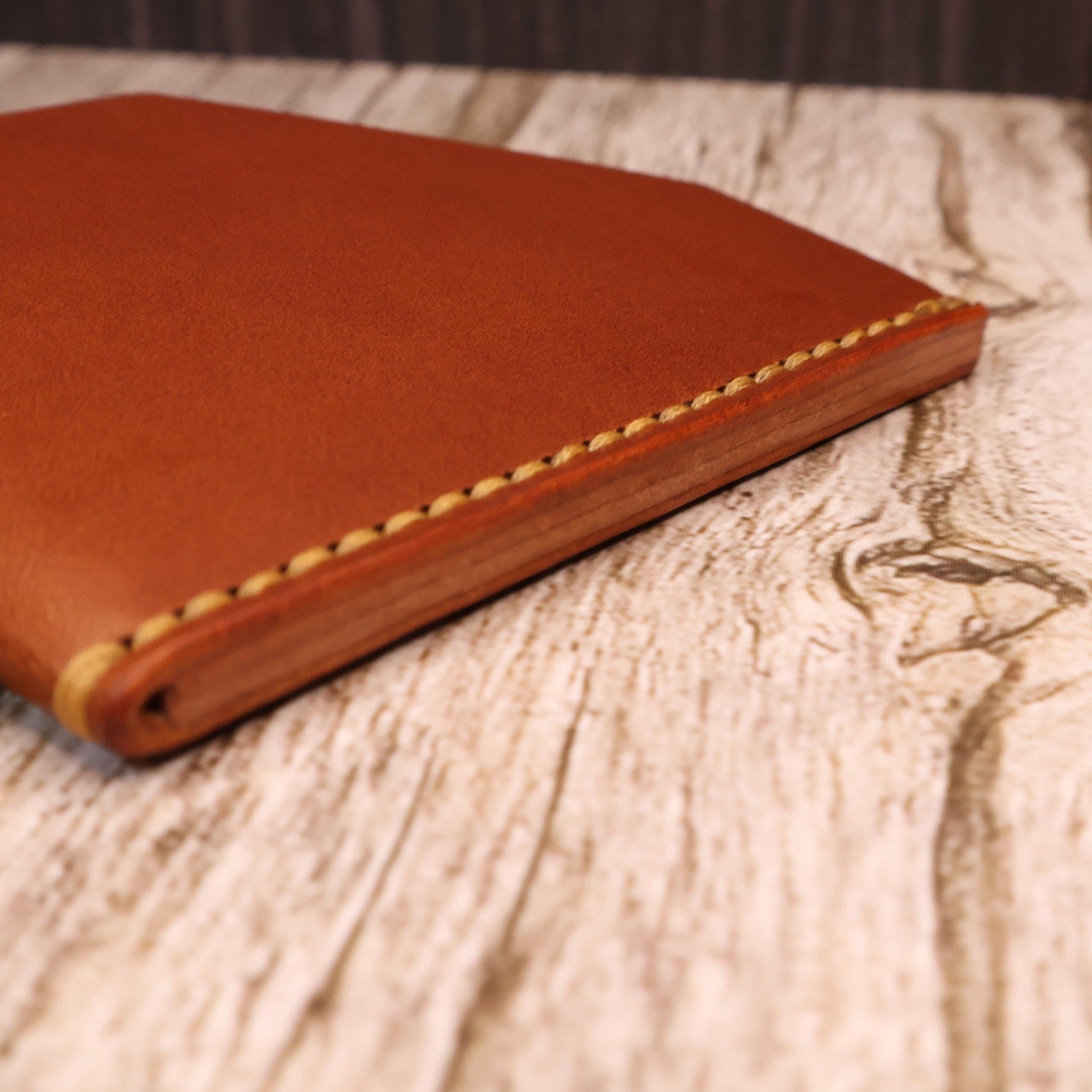 Personalized Slim Leather Card Holder