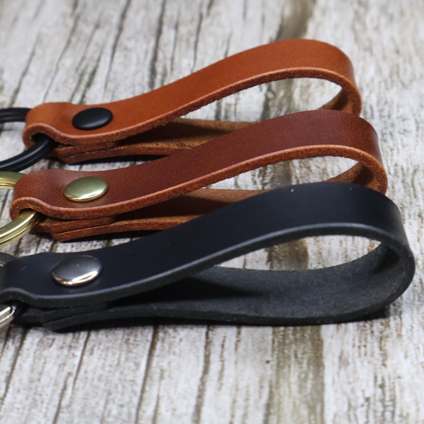 Minimalist Personalized Italian Leather Keychain