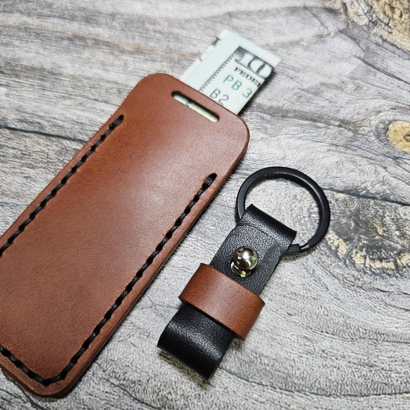 Emergency Leather Cash Holder