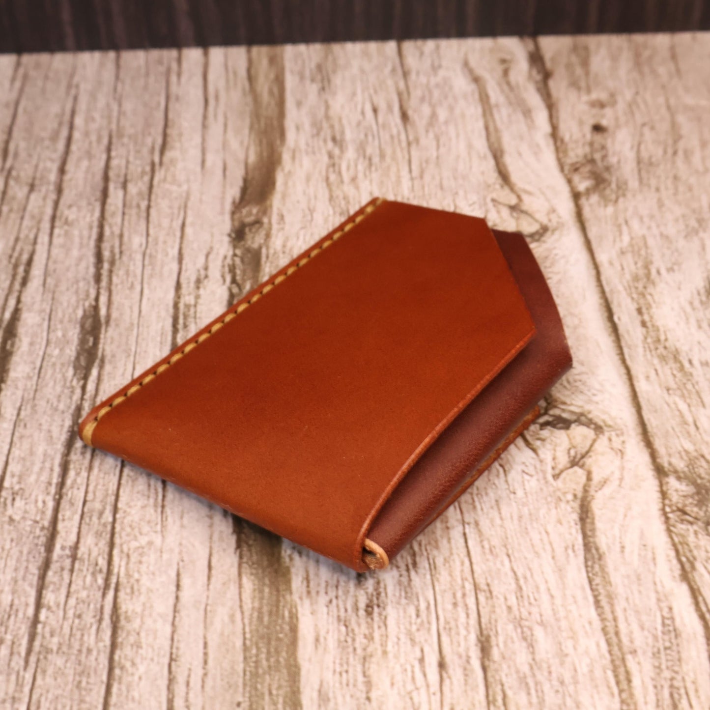 Personalized Slim Leather Card Holder